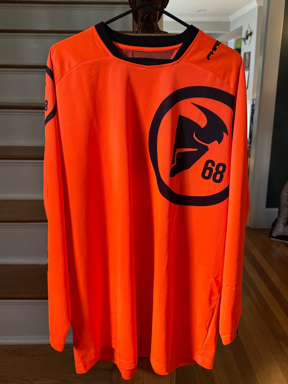 Thor Riding Jersey Men's 2XL High-Viz Orange Long-Sleeve Shirt